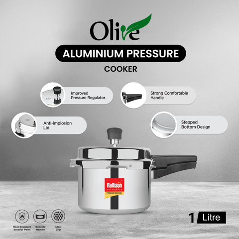 Rallison Appliances Non IB L Pressure Cooker (Aluminium) L