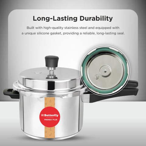 Butterfly stainless steel L, L, L Outer Lid Induction Bottom