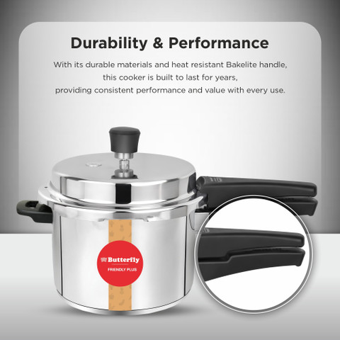 Butterfly stainless steel L, L, L Outer Lid Induction Bottom