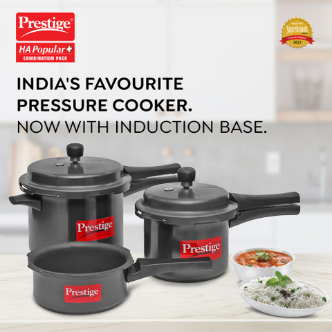 Prestige L, L, L Outer Lid Induction Bottom Pressure Cooker