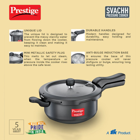 Prestige Svachh L Outer Lid Induction Bottom Pressure Cooker