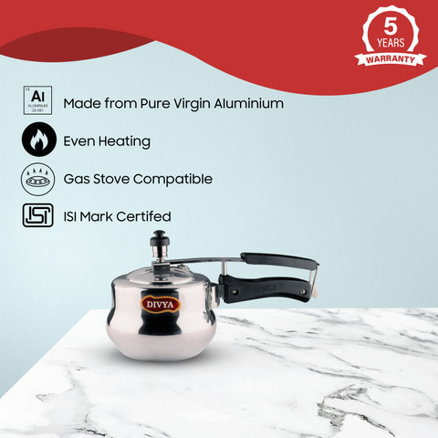 DIVYA Baby Handi L Inner Lid Pressure Cooker Price in India