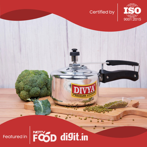 DIVYA Litre Flat Aluminium L Inner Lid Pressure Cooker