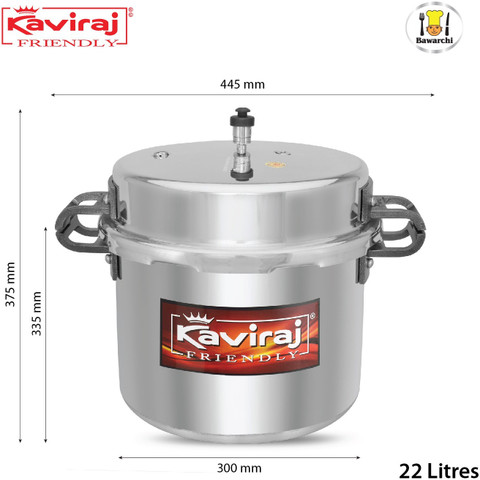 Kaviraj Bawarchi Commercial 22 L Outer Lid Pressure Cooker