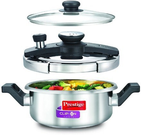 Prestige SS Clip On Ltr L Outer Lid Induction Bottom Pressure