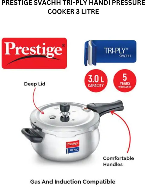 Litre Price Prestige Tri Ply Pressure Cooker Prestige SVACHH TRI
