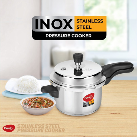 Pigeon Inox and L Outer Lid Induction Bottom Pressure Cooker