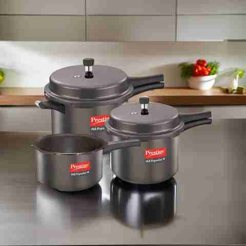 Prestige L, L, L Outer Lid Induction Bottom Pressure Cooker