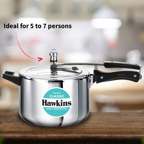 Hawkins Classic Triply Stainless Steel Pressure Cooker (SSTCL50)