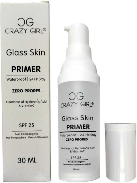 Crazy girl Professional Waterproof Glass Skin Base Face Primer For