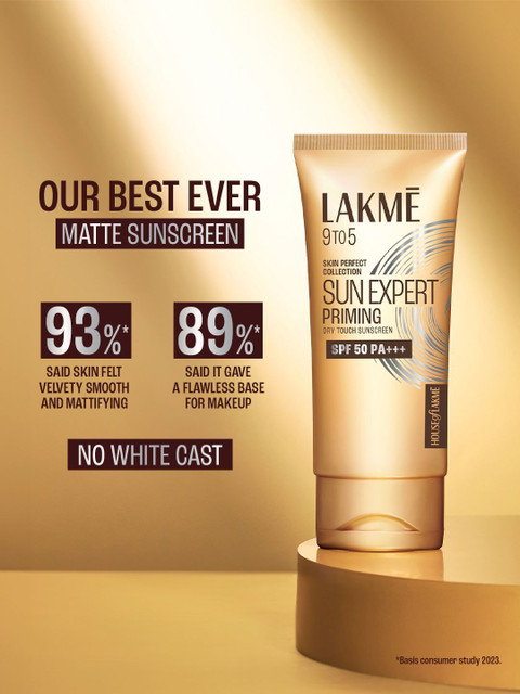 Lakmé Sun Expert Primer Sunscreen, SPF 50 PA+++ for UVA/B Primer 50 g