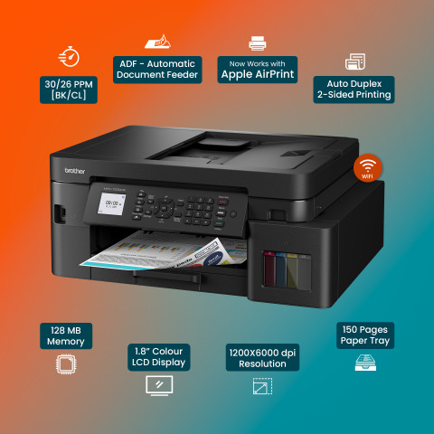 Printer Mb brother MFC-T930DW Multi-function WiFi Color Ink Tank Printer ...