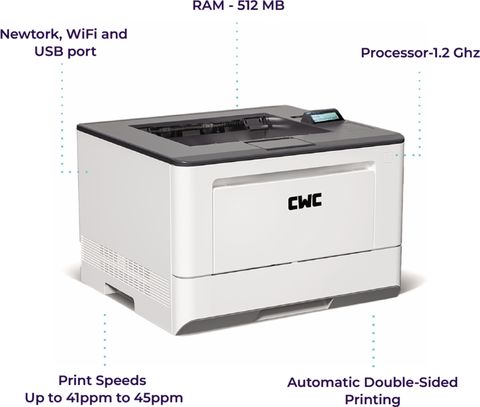 CWC M4843 Multifunction Printer, 43ppm Print Speed, 3 Year Warranty ...