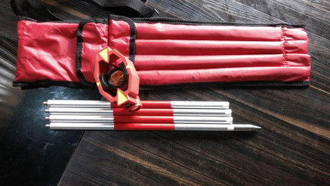 jafrisurvey Mini Prism With Folding Poles in 4 Parts (Prism