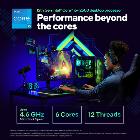 Intel i5-12500 4.6 GHz Upto 4.6 GHz LGA1700 Socket 6 Cores 12