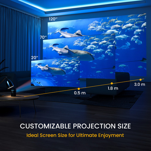 Portronics Pico 12 Smart Projector with Android 11, 4K Ultra HD Support ...