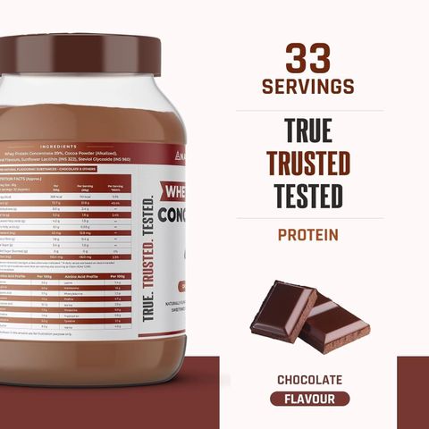 NATURALTEIN Natural Whey Protein Concentrate Chocolate 1kg - Image 4