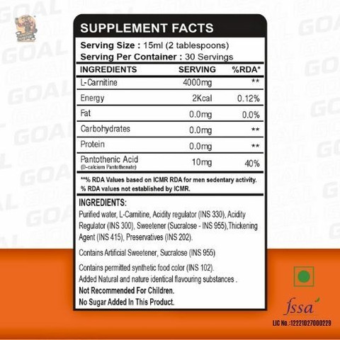 GOAL L-CARNITINE - 4000 MG Pre Workout Price in India - Buy GOAL L-CARNITINE  - 4000 MG Pre Workout online at Flipkart.com