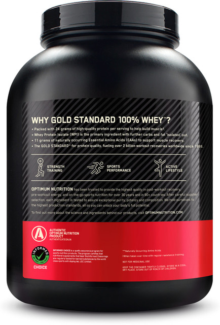 Optimum Nutrition (ON) Gold Standard 100% Whey Protein Powder Primary  Source Isolate Whey Protein