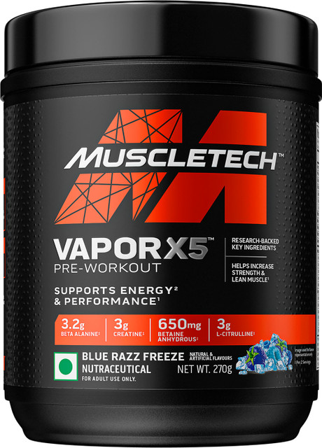 Muscletech Vapor X5 Pre Workout for Men Women Support Energy