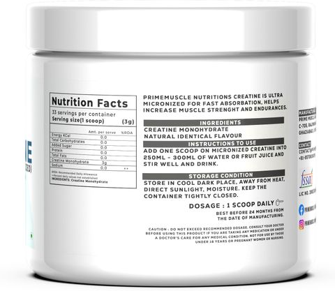 Primemuscle Nutritions Blueberry creatine 250g Creatine (250 g, Blue berry) - Image 6