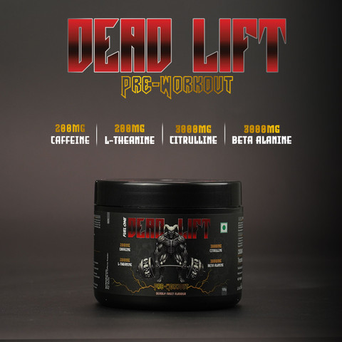 FUELONE Dead-Lift Pre Workout | 200mg Caffeine, 200mg L-Theanine
