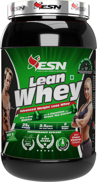 esn l carnitine ESN (Evolution Sports Nutrition) Lean Whey Protein, Green tea leaf extract,  L-carnitine HCL , Muscle building Whey Protein Price in India