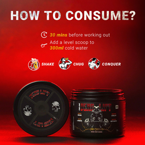 FUELONE Dead-Lift Pre Workout | 200mg Caffeine, 200mg L-Theanine