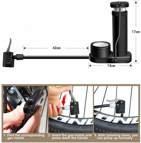 AJRO DEAL Mini Bike Floor Pumps Portable Bicycle Tire Pump Foot
