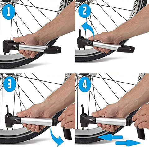 Care Bicycle Air Pump Mini Portable Lightweight Tyre Inflator