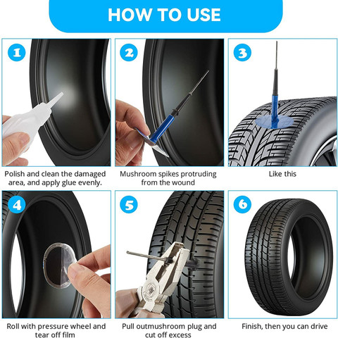 Tubeless Tyre Puncture Patch GANESHA INDUSTRIES Mushroom Plug