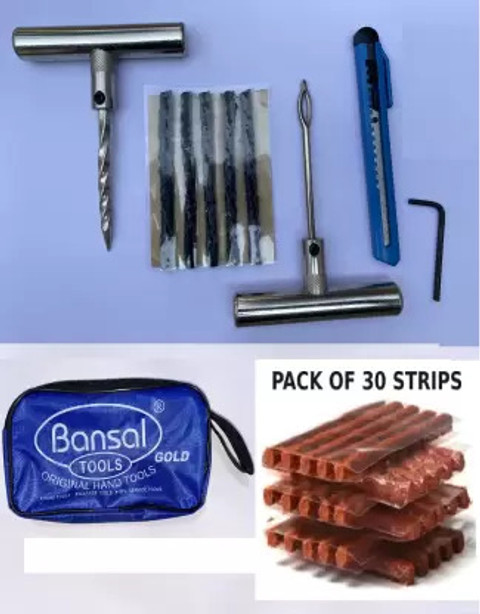 Weyride Bansal Tools Heavy Solid Metal Puncture Kit With 35pcs Strips for  car Bike Tubeless Tyre Puncture Repair Kit