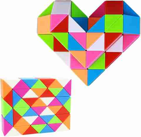 Kiditos QiYi Magic Snake Cube (72 Blocks) Wedges Twist Puzzle Fidget Toy