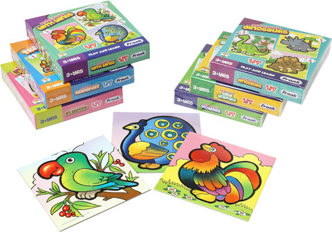Frank Set of 6 First 3 in 1 Puzzles for Kids - Set of 6 First 3 in