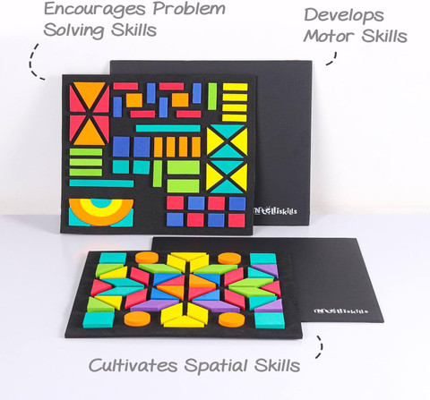 FIRSTCRY INTELLISKILLS Magnetic Create with Shapes 300+ Patterns