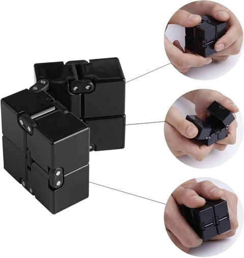 Lot De 4 Fidget Cube Infini Anti Stress - Jouet Sensoriel Couleurs Assorties Pour Concentration