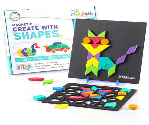 FIRSTCRY INTELLISKILLS Magnetic Create with Shapes 300+ Patterns
