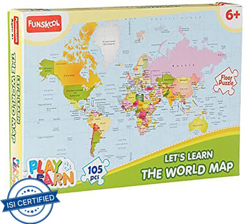 FUNSKOOL World Map Puzzles Educational Game World Map Puzzles