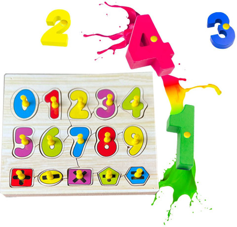 CASADOMANI Wooden counting learning toy 1234 matching Early Baby