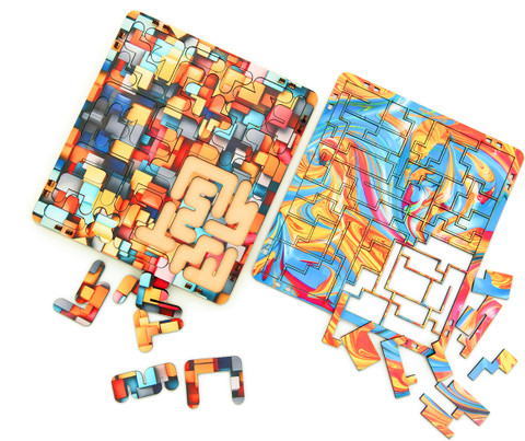 Mittimate 2-in-1 Fractal Puzzle for Kids/Adults IEnhances Motor