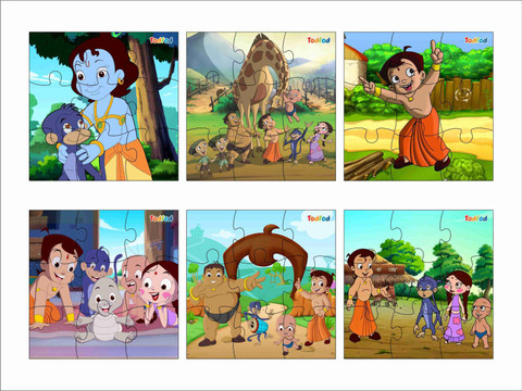 Todfod Wooden Jigsaw Puzzles Chota Bheem friend Anime Cartoon