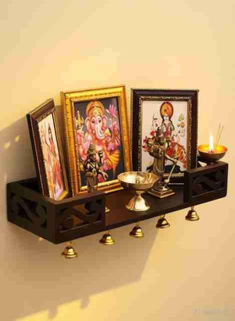 CraftInWood Wooden Home Temple/Pooja Mandir / Pooja Stand / Wooden ...