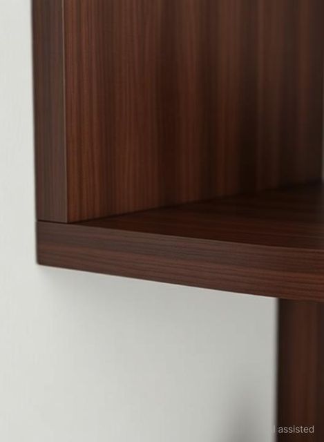 Decorestonia Zigzag Corner Wall Shelf, 5 Shelves, Brown - Image 7