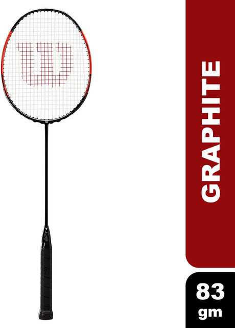 WILSON Badminton Racket Blaze 270 Btmn Bk/Rd 2 Black, Red Strung