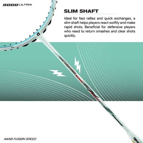 Speed Racket Unstrung apacs Nano Fusion Speed 9000 Ultra White Unstrung Badminton Racquet ...