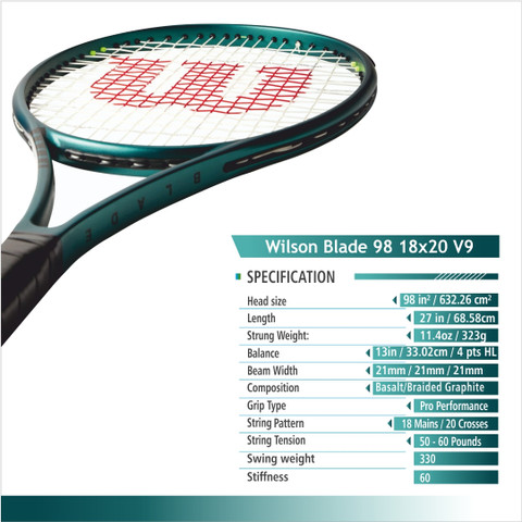ウィルソン　BLADE 98 Ｖ9 WILSON Blade 98 V9 Multicolor Unstrung Tennis Racquet - Buy WILSON