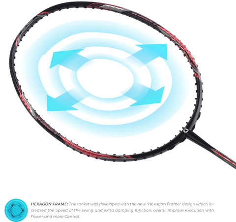 新品/apacs/58g/黒赤/フェザーウエイト55/FeatherWeight Apacs Feather Weight 55 Black Red Badminton Racket (8U