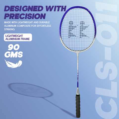 Konex BADMINTON RACKET WITH FREE HEAD COVER Blue Strung