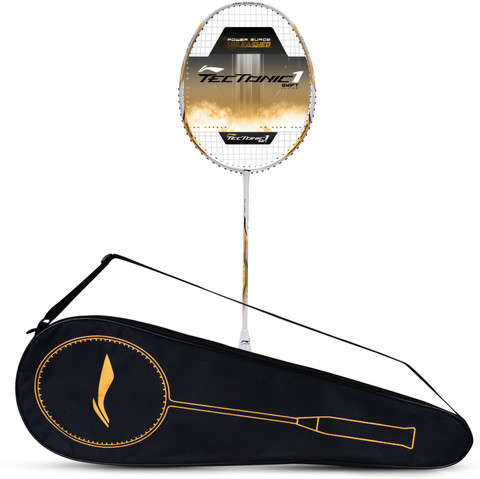 LI-NING Tectonic 1S Yellow, White Strung Badminton Racquet - Buy