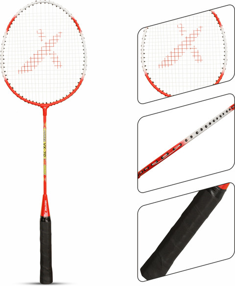 VECTOR X VXB-70 2 Racquet With Full Cover Red Strung Badminton